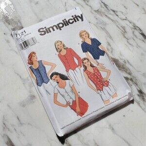 1990s Simplicity Sewing Pattern for Petite Set of Tops - Size P (12, 14, 16)